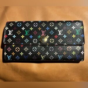 Louis Vuitton Black Multicolor Monogram Wallet